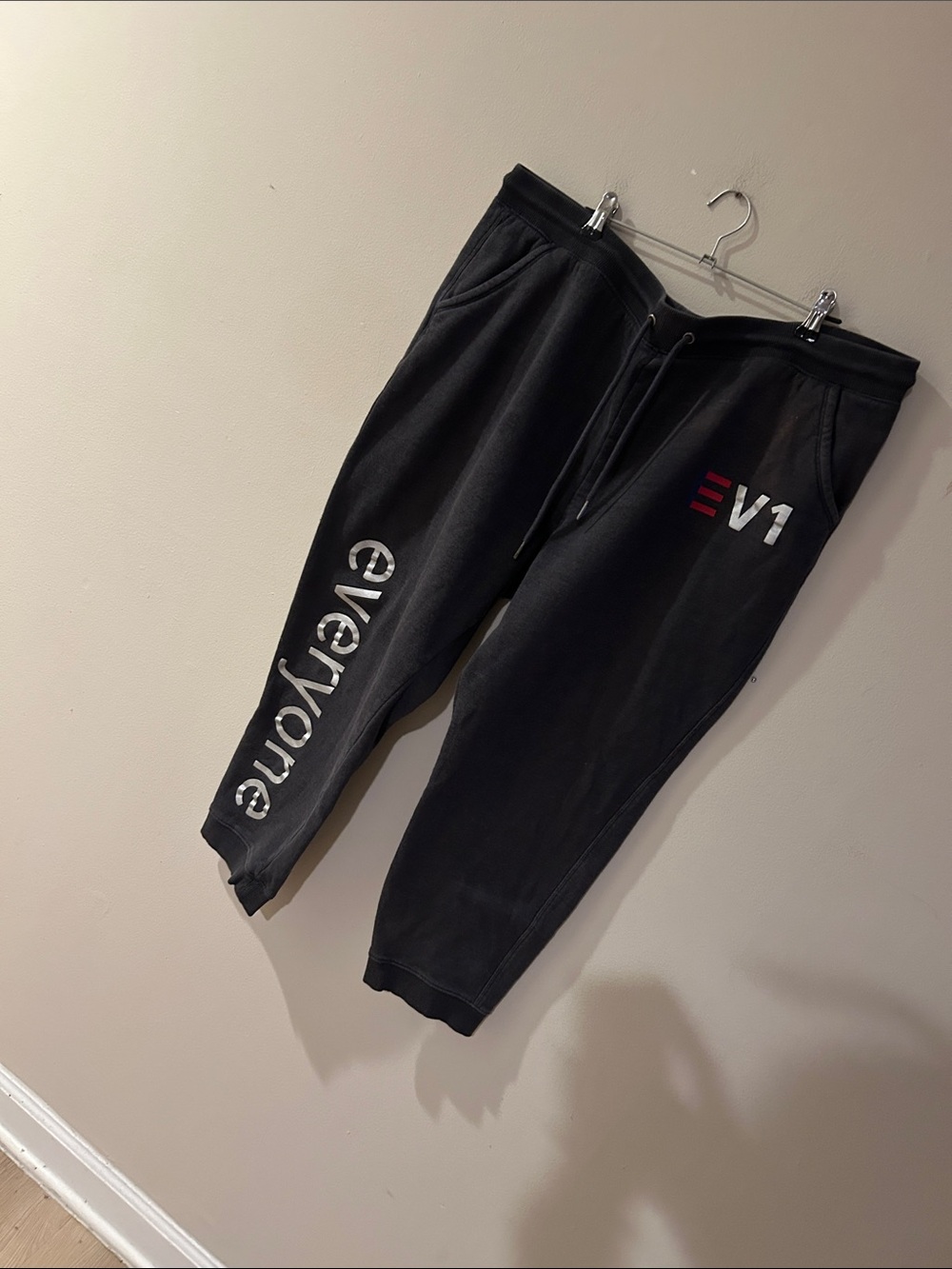 V1 Black Women’s Jogger Sweatpants with 'everyone' Side Print